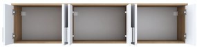 Prateleira de Parede EA114 – Nogueira e Branco – 180x41,4x37,5 cm