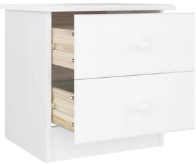 Mesa de cabeceira ALTA 41x35x41 cm pinho maciço branco