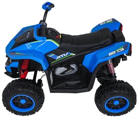 Moto 4 elétrica para crianças 12V 4x4 Fast Wheel, Controle remoto, Rodas Espuma EVA, assento couro ecológico Azul