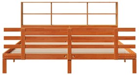 Cama com estante sem colchão 180x200 cm pinho maciço