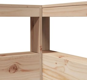 Cama com estante sem colchão 160x200 cm pinho maciço