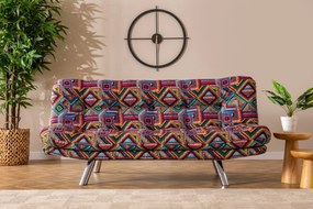 Sofá-Cama de 3 Lugares Misa – Multicolor – 52x175x40 cm
