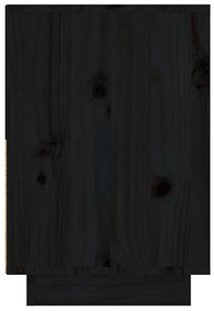 Mesas de cabeceira 2 pcs 60x34x51 cm pinho maciço preto