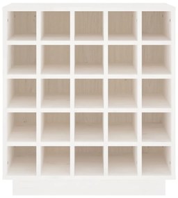 Garrafeira 55,5x34x61 cm madeira de pinho maciça branco