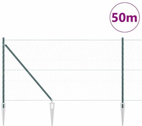 Cerca Hexagonal Verde 1.4x50 m Aço