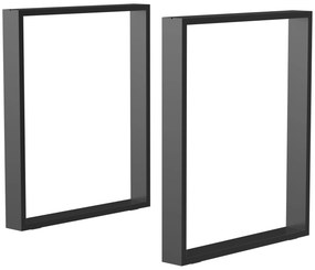 Conjunto de 2 Pés para Mesa de Aço 60x72 cm Pernas Quadradas de Mesa p