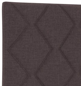 Cabeceira Design de Blocos de Diamante Castanho Escuro 200 cm Tecido