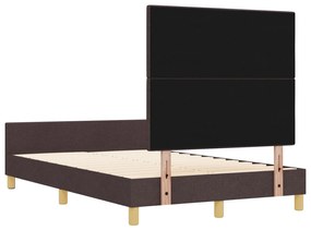 Cama de tecido marrom escuro vidaXL 120x190 cm