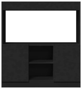 Armário alto 92x33x100 cm derivados de madeira preto