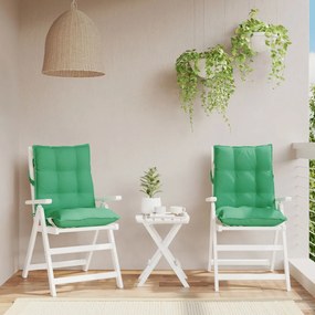 Almofadões cadeira encosto baixo 2 pcs tecido oxford verde