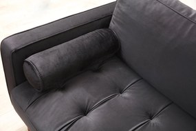 Sofá de 3 Lugares Rome – Preto Carvalho – 215x90x70 cm