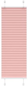 vidaXL Rosa Plissada Cega 50x100 cm Largura Tecido 49,4 cm Poliéster