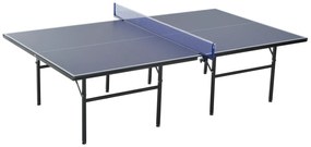 Mesa de Ping Pong Dobrável com Rede – Cor Azul – Aço e MDF – 152.5x274x76cm