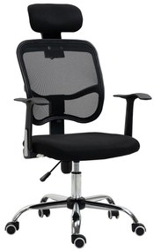 Vinsetto Cadeira de Escritório Giratória Ergonômica Altura Ajustável Inclinação Apoio Cabeça Suporte Lombar Conforto | Aosom Portugal