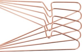 Conjunto de 20 cabides cromados 42 x 0,3 x 21 cm ouro-rosa