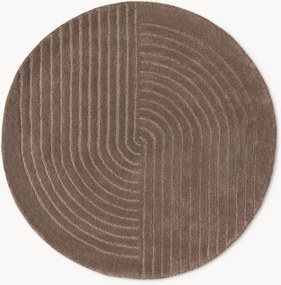 Tapete redondo em lã tecido à mão Mason