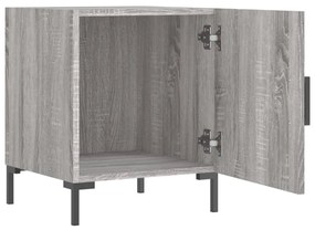 Mesa cabeceira 2pcs 40x40x50 cm madeira processada cinza sonoma