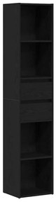 Estante Modular vidaXL Preta em Carvalho 36x30x171 cm em Madeira Engen