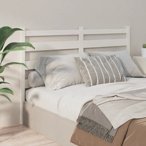 Cabeceira de cama 126x4x100 cm pinho maciço branco