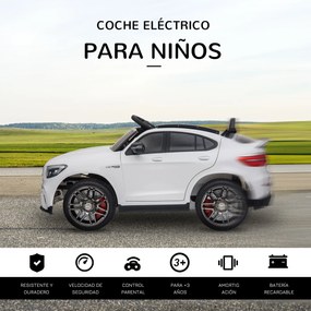 HOMCOM Carro Elétrico Mercedes AMG 12V para Crianças acima de 3 Anos c