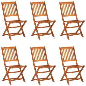 7 pcs conj. de jantar para jardim 180x90x75 cm acácia maciça