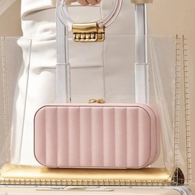 Caixa para joias Viagem 10,5 x 20,5 x 6 cm HOME Coleção ANAH Rosa pastel
