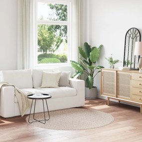 Tapete Shaggy com Base de Látex Creme ø160 cm