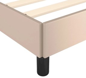 Estrutura de cama 80x200 cm couro artificial cor cappuccino