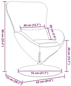 Cadeira Ovo VidaXL em Tecido Roxo