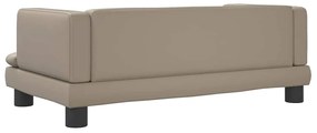 Cama para cães 80x45x30 cm couro artificial cappuccino