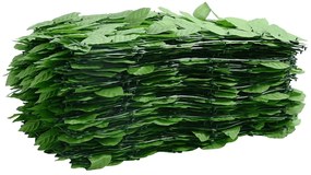 Tela de varanda com folhas verdes 200x100 cm