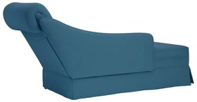 Chaise lounge c/ reforço/apoio de braços direito veludo azul