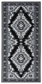vidaXL Passadeira 100x200 cm polipropileno preto