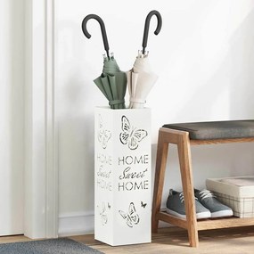 vidaXL Suporte para Guarda-Chuva Branco Metal Médio