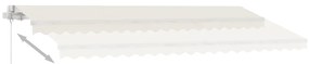 Toldo retrátil manual independente 400x350 cm cor creme