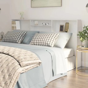 vidaXL Armário de cabeceira 200x19x103,5 cm branco