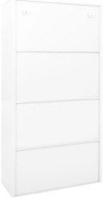 Armário escritório c/ porta deslizante 90x40x180 cm aço branco