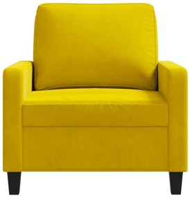 Poltrona 60 cm veludo amarelo