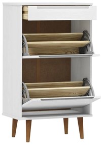 Sapateira MOLDE 59,5x35x103 cm pinho maciço branco