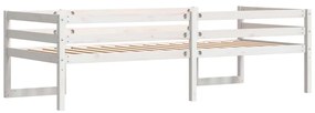 Estrutura de cama infantil 80x200 cm pinho maciço branco