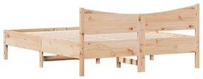 Cama sem colchão 160x200 cm madeira de pinho maciça