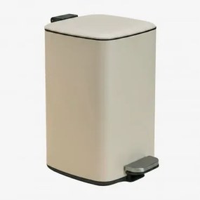 Lixeira Com Pedal Para Exterior Em Aço Sosuina Tapioca Bege & 20 L - Sklum