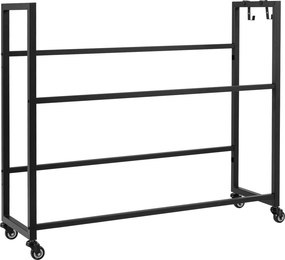 Estante para Caixas de Cerveja, 104 x 32 x 89 cm, Capacidade de 100 kg por Nível, Preto