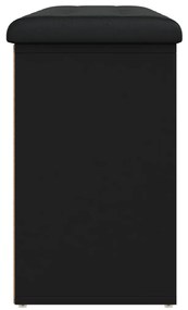 Banco sapateira 102x32x50 cm derivados de madeira preto
