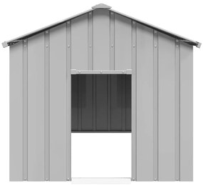 Casota para cães com telhado 114x202x101 cm aço galvanizado