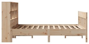 Cama sem colchão 140x190 cm madeira de pinho maciça