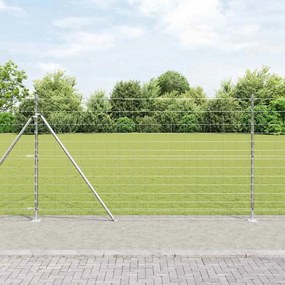 Cerca de Campo vidaXL 1.4x25 m Aço Galvanizado