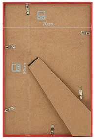 Molduras para parede ou mesa 5 pcs 70x90 cm MDF vermelho