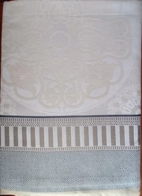 Toalhas de mesa anti nódoas 100% algodão - Malta da Fateba: Cinzento 1 Mantel 180x275 cm