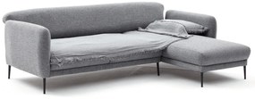 Sofá-Cama de Canto Venus – Cinzento – 265x80x163 cm